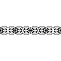 Abstract Geometric Pattern Border in Black and White vector