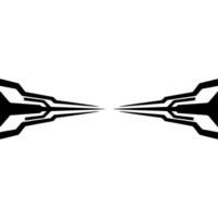 Geometric Black and White Tech on Grayscale Background vector
