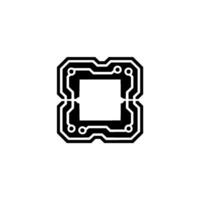 Abstract Circuit Board on Gradient Background vector