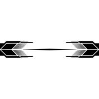 Minimalist Geometric Black and White Arrow Motif vector