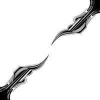 Abstract Tribal Element on White Background, Minimalist Style vector