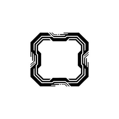 Minimalist Tech Frame Futuristic Circuitry