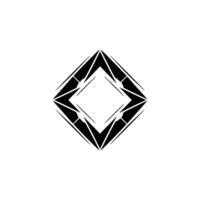Geometric Black and White Diamond Element vector
