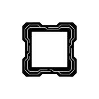 Abstract Tech Frame Futuristic Square Border vector