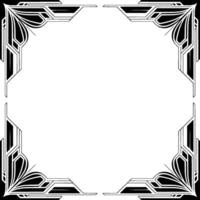 Art Deco Frame With Geometric Black and White Border, Empty Space vector