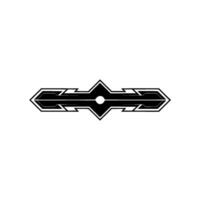 Minimalist Tech Emblem Geometric With Light Effect on White Background vector