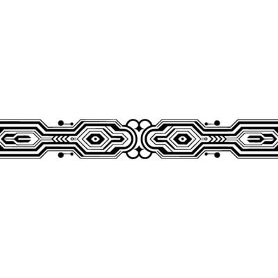 Abstract Tech Border Geometric Line Art on Gradient Background