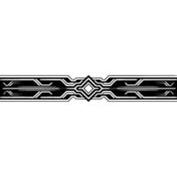 Futuristic Tech Border With Geometric Silver and Black Elements on White vector