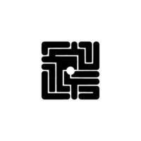 Geometric Labyrinth With Light Minimalist vector