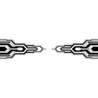 Futuristic Digital Circuitry , Abstract Black White Tech Background vector