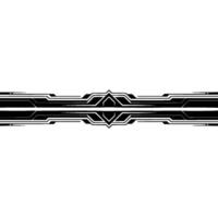 Futuristic Tech Line Geometric Black and White Abstract Element vector