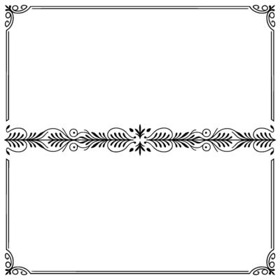 Elegant Floral Border on a Gradiant Background