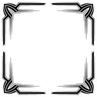 Geometric Black and White Frame Art Deco Style Border for Elements vector