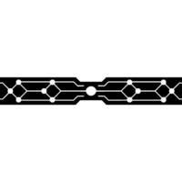 Futuristic Circuit Board Black White Abstract Technology Background vector