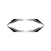 Abstract Geometric Black White Frame on White Background vector