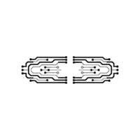 Abstract Circuit Board , Minimalist Tech Concept vector
