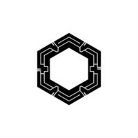 Geometric Hexagon , Minimalist, Abstract, Modern vector