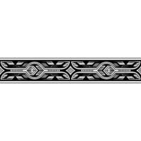 Decorative Border Geometric Tribal in Black and White vector