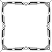 Art Deco Frame, Geometric Border, Elegant Invitation Template vector