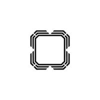 Minimalist Geometric Frame on White, Clean Style vector