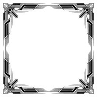 Art Deco Frame, Elegant Black and White Border, Empty Space vector