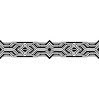 Minimalist Geometric Border, Black and White Pattern, vector
