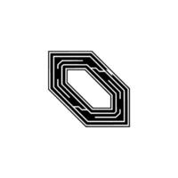 Abstract Circuitry Black and White Tech on White Background vector
