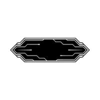 Futuristic Tech Banner Black and White Scifi on Grey Background vector