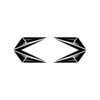 Geometric Abstract Shapes Symmetrical Black and White vector