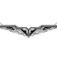 Futuristic Circuitry Element on Gradient Background vector