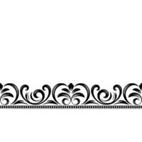 Elegant Black Scroll Border on White Background vector