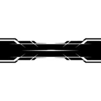 Tech Banner, Geometric Black and White With Light Effect vector