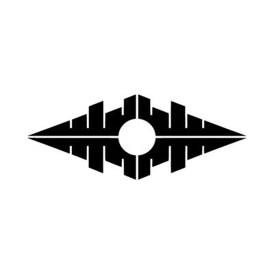 Abstract Geometric Symbol, Black and White, Futuristic