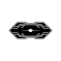 Futuristic Circuitry With Glowing Center Tech vector