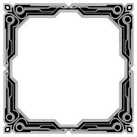 Futuristic Tech Frame Geometric Border for Elements vector