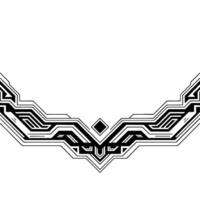 Abstract Tech Geometric Circuitry Border on Neutral Gray vector