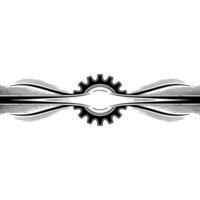 Abstract Gear With Swirls Tech Engineering Theme vector