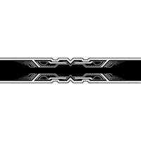 Futuristic Tech Strip Black White Geometric Border vector