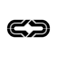 Abstract Geometric Black and White vector