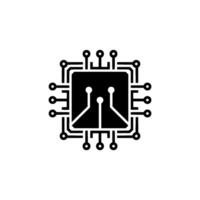 Modern Black Circuit Board , Minimalist Tech on Light Background vector