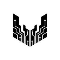 Abstract Circuit Board in Hexagonal Shape, Tech Concept vector