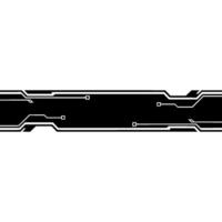 Abstract Tech Banner Black White Circuitry Element vector