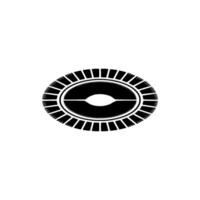 Abstract Eye Geometric Illustration of Light and Form on White Background vector