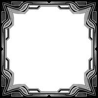 Elegant Art Deco Border Frame, Monochrome , Empty Space for Text or Graphics vector