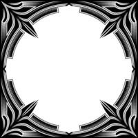 Art Deco Frame Elegant Black and White for Invitations and Graphics vector