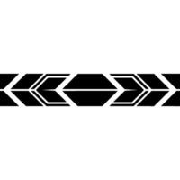 Geometric Arrow Pattern, Black on White, Minimalist vector