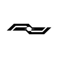 Abstract Tech Sleek Black White Futuristic vector
