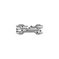 Minimalist Circuit Board Technology, Data, Connection, Modern vector