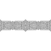 Geometric Border , Black and White Ornamental, Decorative Element vector