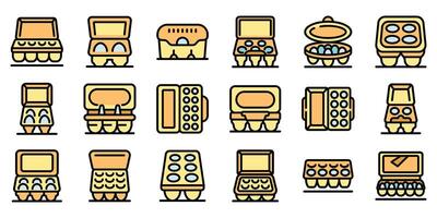 Egg cartons protecting fragile eggs in various sizes and styles vector